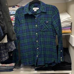 Black wash plaid flannel